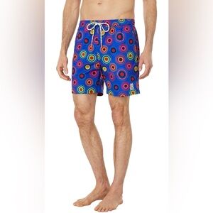 NEW  Psycho Bunny Andrew Graphic Swim Trunks Sapphire XS